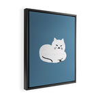 Comfy Cat WarmBlue Framed Canvas Print Gallery Image 2