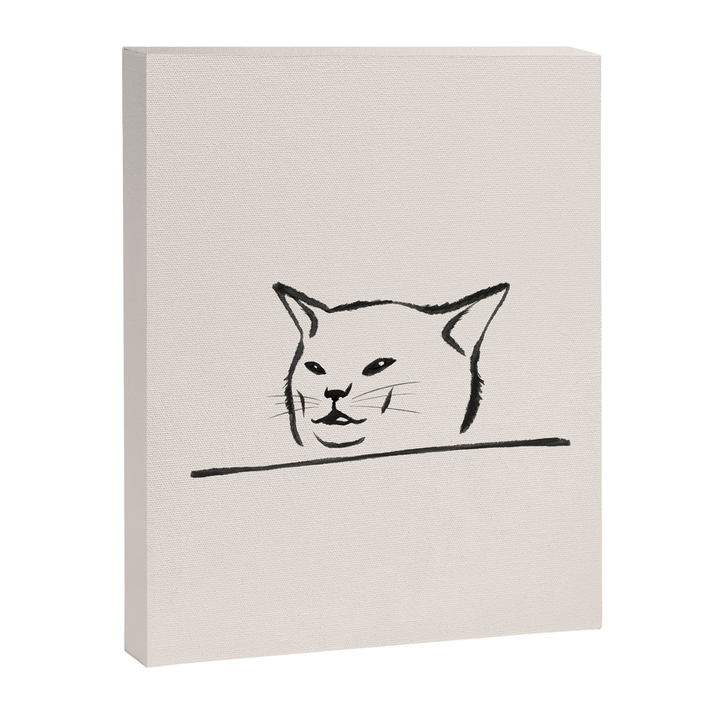 Confused cat meme drawing Canvas Print Gallery Image 8