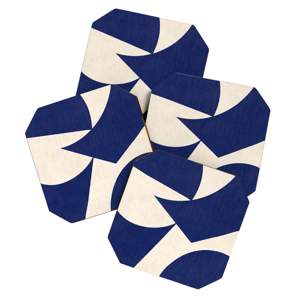 Cut-out Abstract Modern Shapes - blue Coaster Gallery Image 1