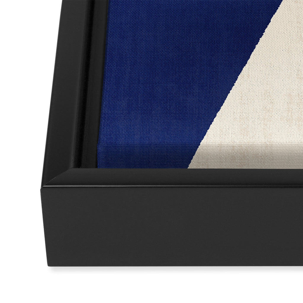Cut-out Abstract Modern Shapes - blue Framed Canvas Print Gallery Image 3