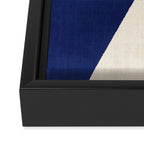 Cut-out Abstract Modern Shapes - blue Framed Canvas Print Gallery Image 3