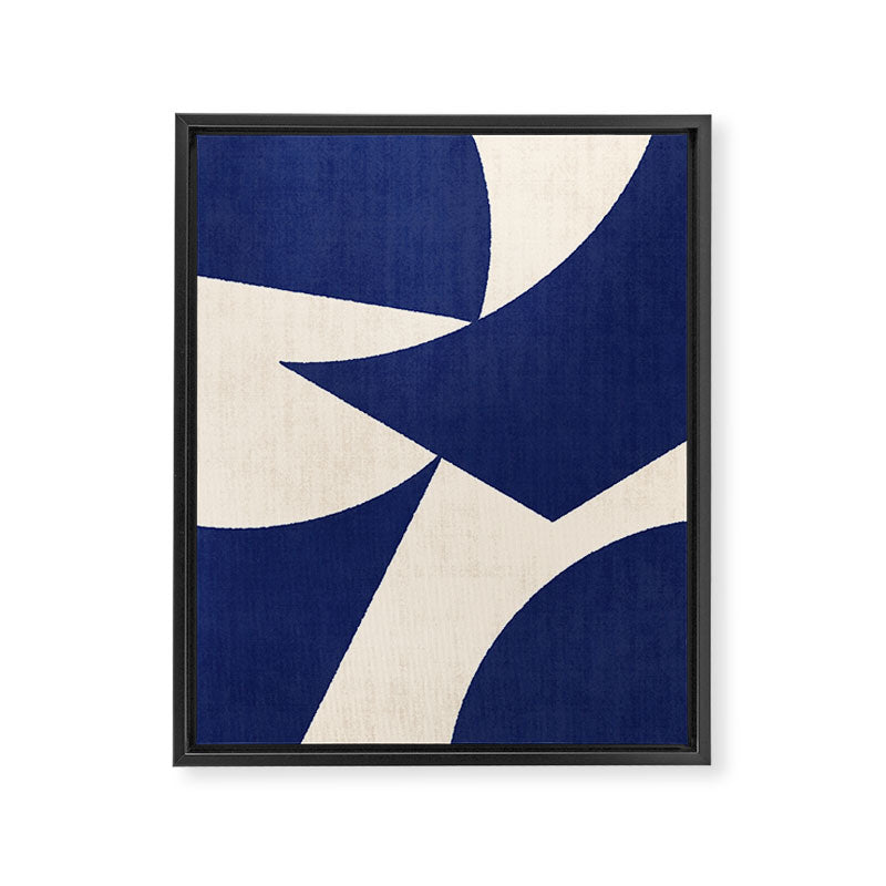 Cut-out Abstract Modern Shapes - blue Framed Canvas Print Gallery Image 8