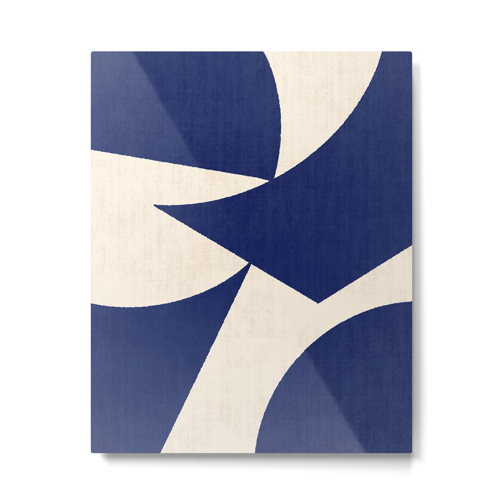 Cut-out Abstract Modern Shapes - blue Metal Print Gallery Image 6