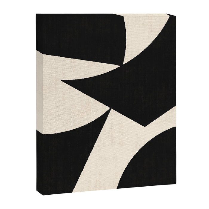Cut-out Abstract Modern Shapes - black Canvas Print Gallery Image 1