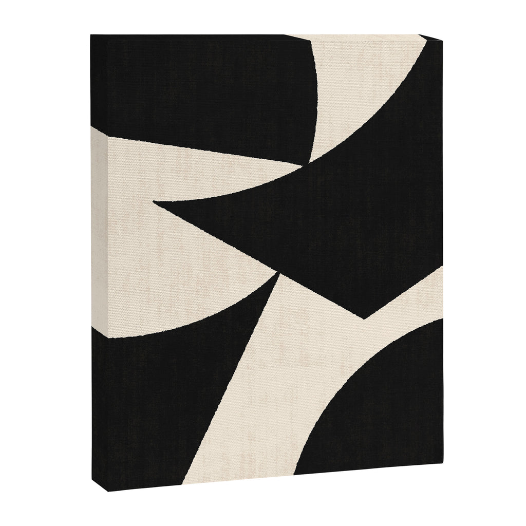 Cut-out Abstract Modern Shapes - black Canvas Print Gallery Image 8