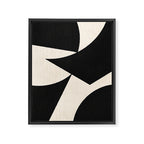 Cut-out Abstract Modern Shapes - black Framed Canvas Print Gallery Image 8