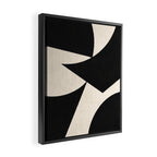 Cut-out Abstract Modern Shapes - black Framed Canvas Print Gallery Image 2