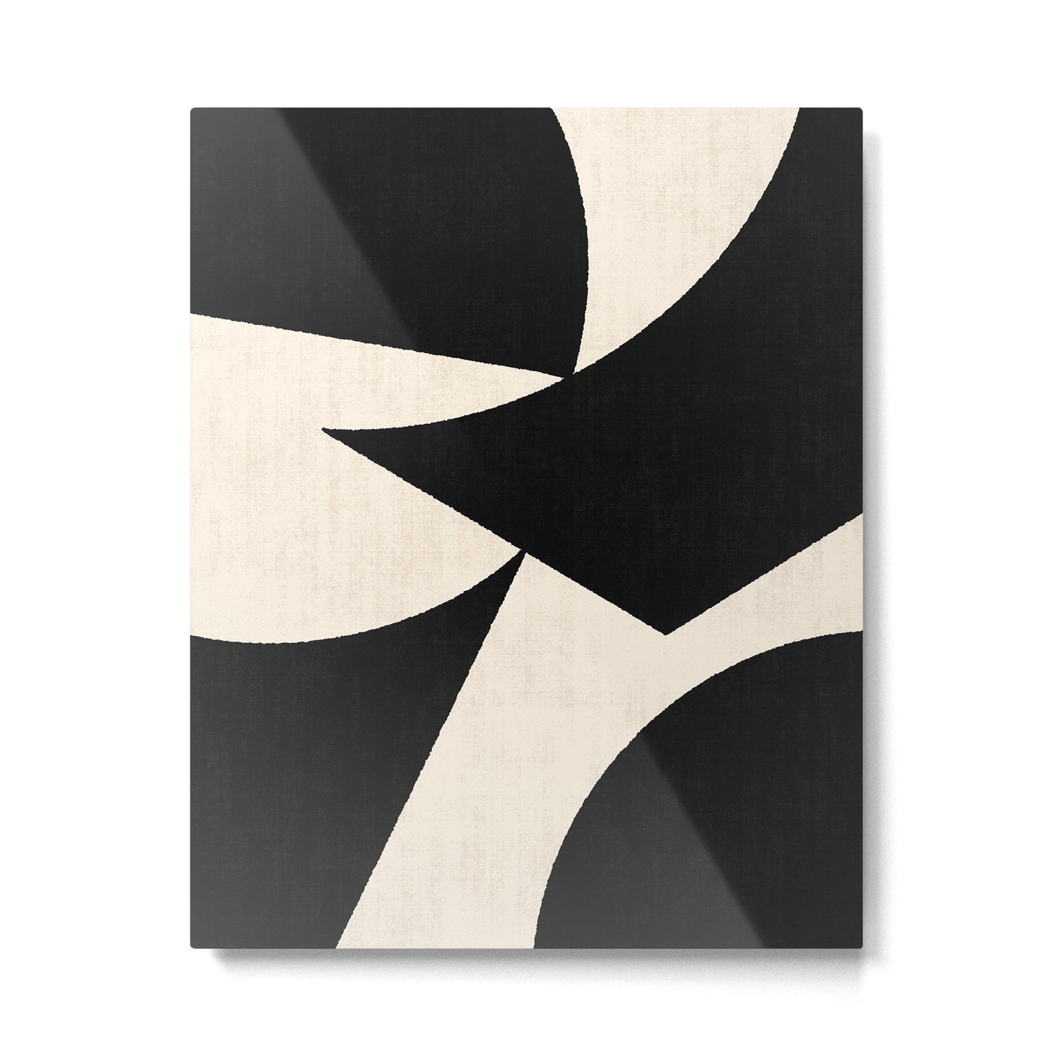 Cut-out Abstract Modern Shapes - black Metal Print Gallery Image 6