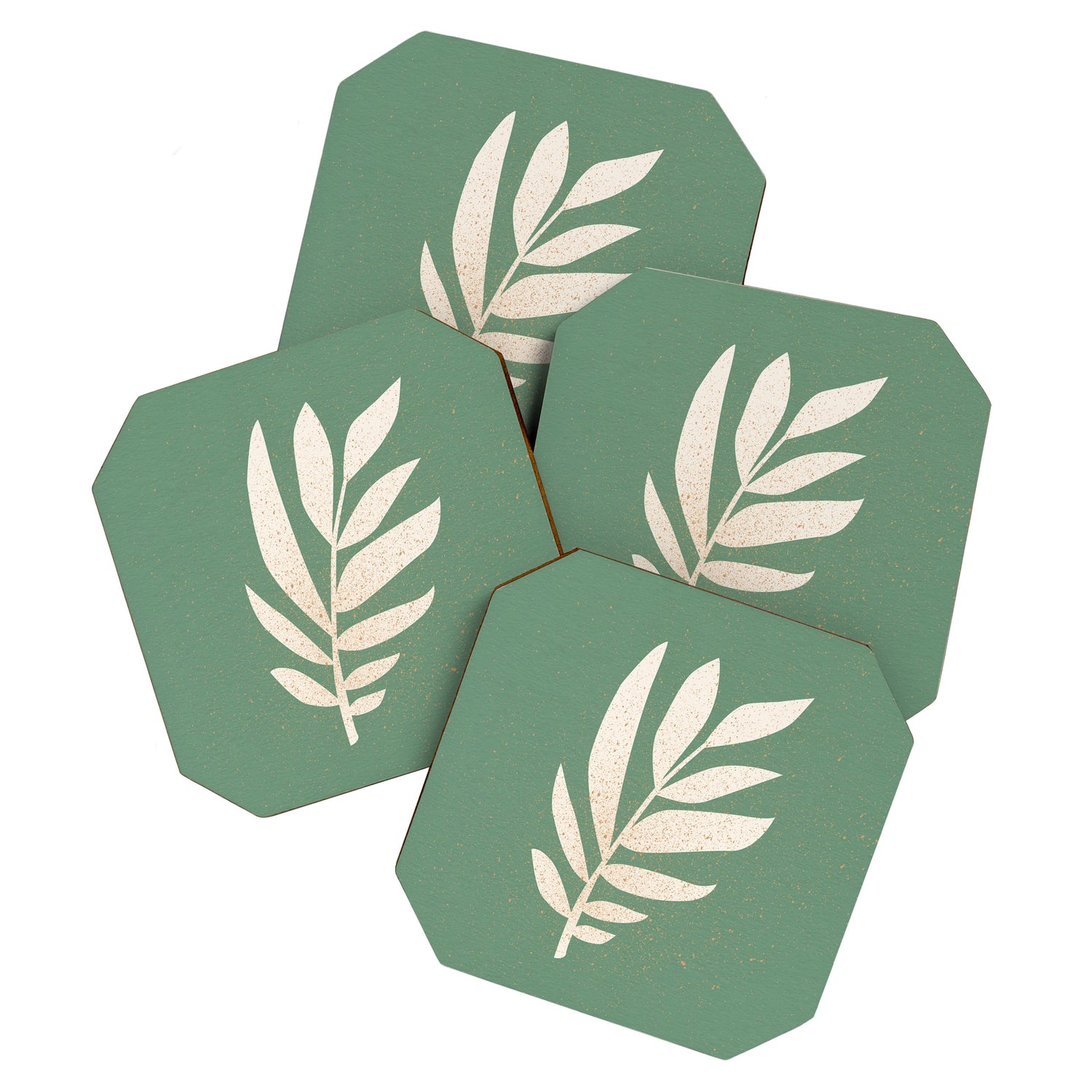Cut-out Plant - Green Coaster Gallery Image 1