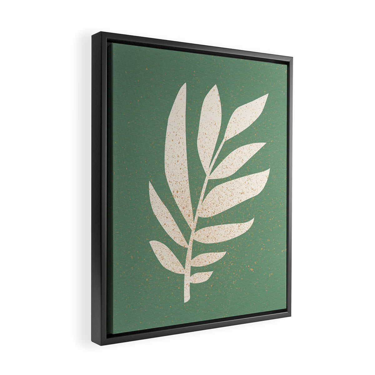 Cut-out Plant - Green Framed Canvas Print Gallery Image 2