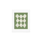 Diamond Pattern Abstract - Green Art Print Gallery Image 1