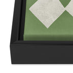 Diamond Pattern Abstract - Green Framed Canvas Print Gallery Image 3