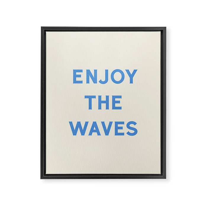 Enjoy The Waves Framed Canvas Print Gallery Image 1