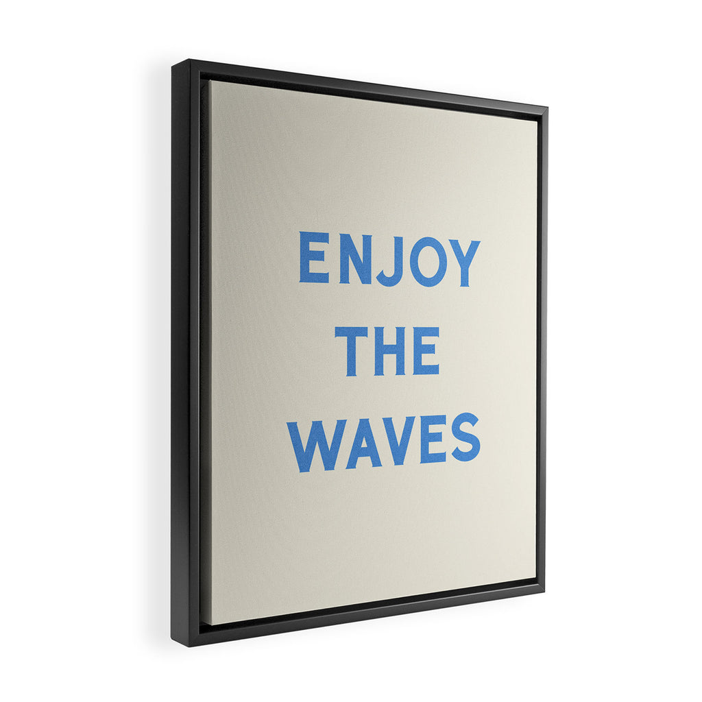 Enjoy The Waves Framed Canvas Print Gallery Image 2