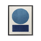 Geometric Balance - Blue Navy Framed Canvas Print Gallery Image 6