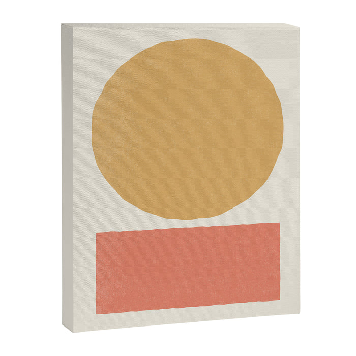 Geometric Balance - Gold Coral Canvas Print Gallery Image 1