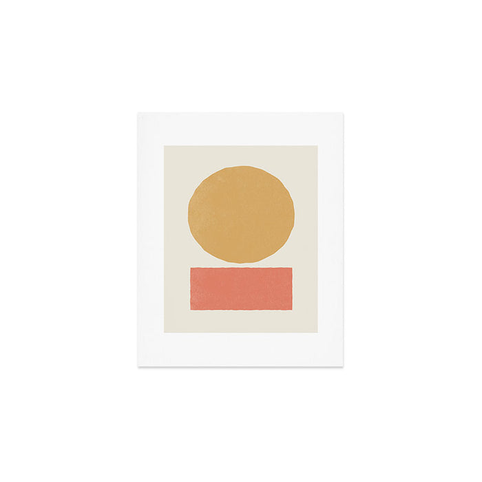 Geometric Balance - Gold Coral Art Print Gallery Image 1