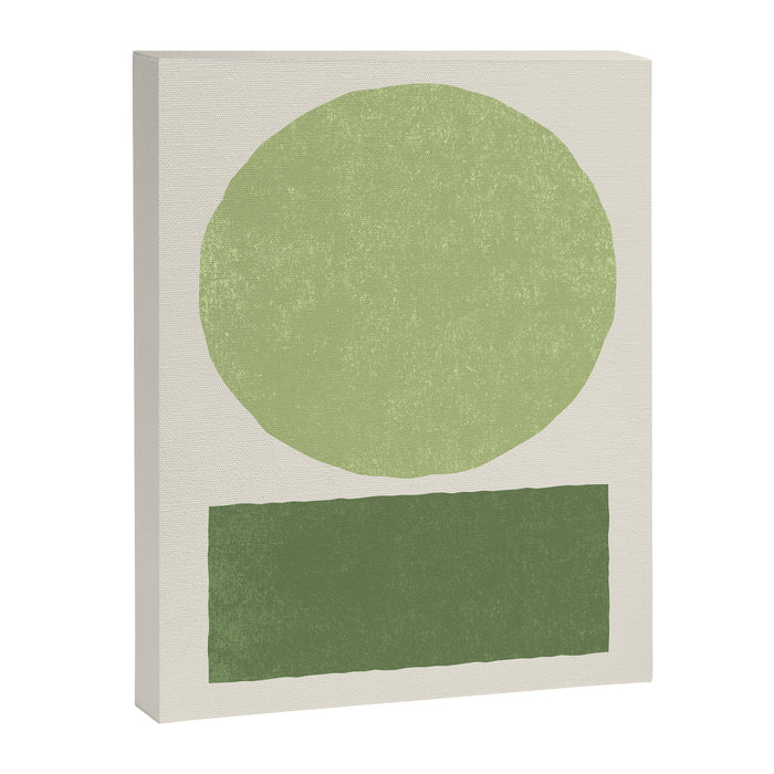 Geometric Balance - Green Canvas Print Gallery Image 1