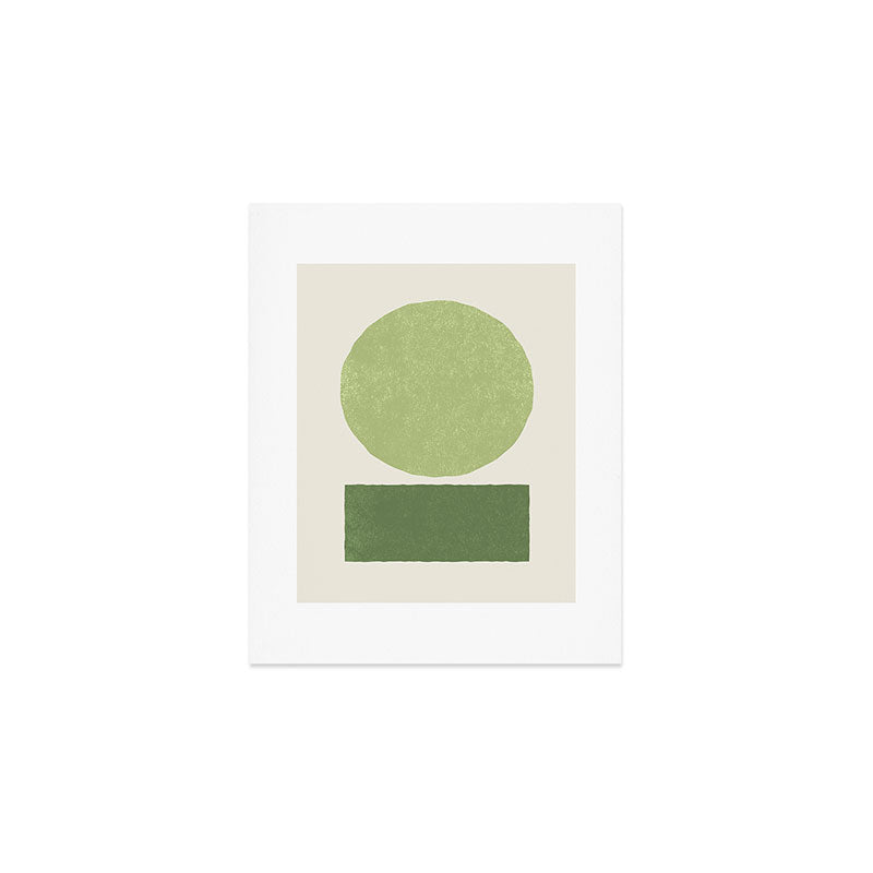 Geometric Balance - Green Art Print Gallery Image 1