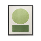Geometric Balance - Green Framed Canvas Print Gallery Image 6