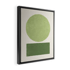 Geometric Balance - Green Framed Canvas Print Gallery Image 2