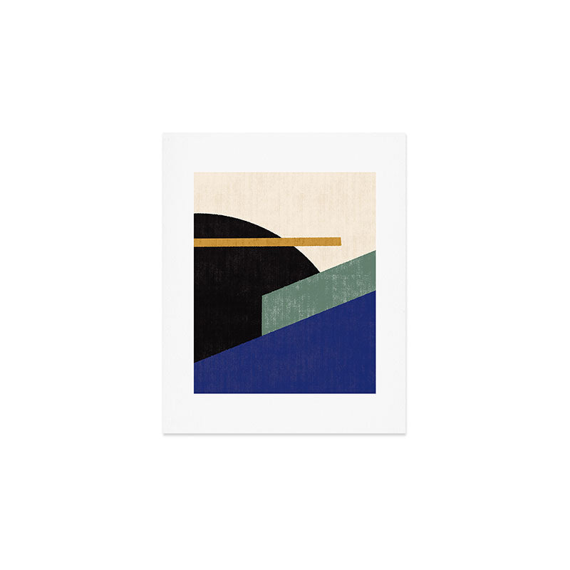 Geometric Compo 1 Filet - blue Art Print Gallery Image 1