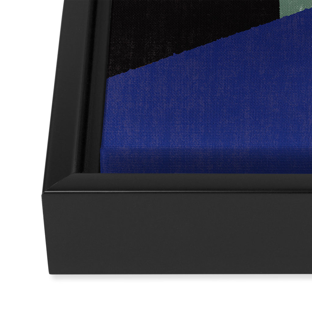 Geometric Compo 1 Filet - blue Framed Canvas Print Gallery Image 3