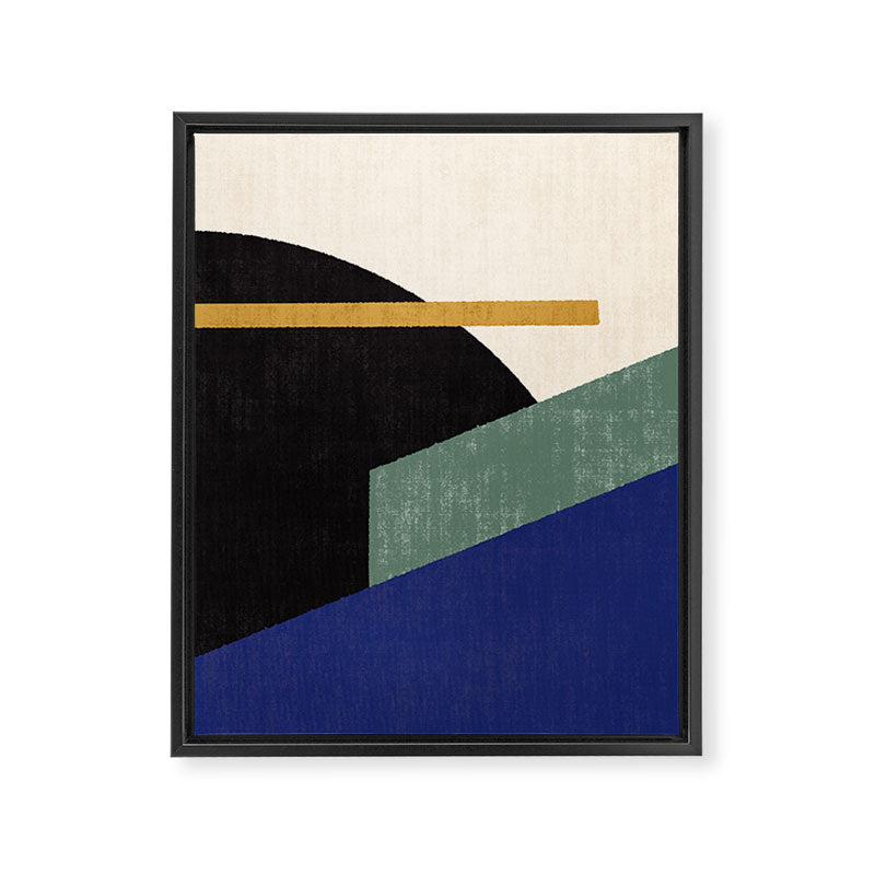 Geometric Compo 1 Filet - blue Framed Canvas Print Gallery Image 6