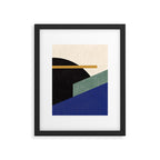 Geometric Compo 1 Filet - blue Framed Art Print Gallery Image 5