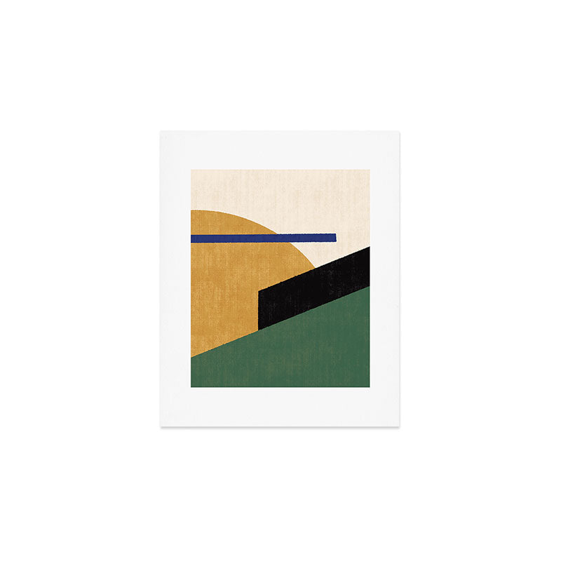 Geometric Compo 1 Filet - green Art Print Gallery Image 1