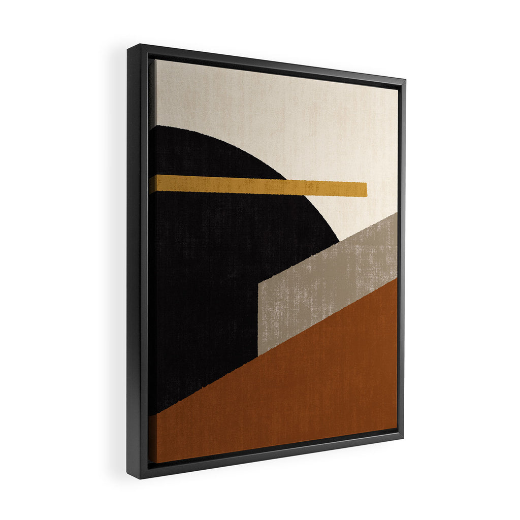 Geometric Compo 1 Filet - terra Framed Canvas Print Gallery Image 2
