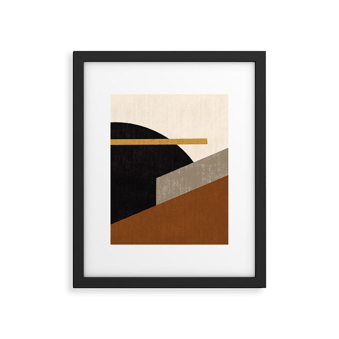 Geometric Compo 1 Filet - terra Framed Art Print Gallery Image 1