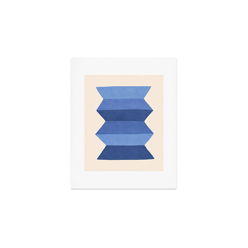 Geometric Vase - Blue Navy  Art Print Gallery Image 1