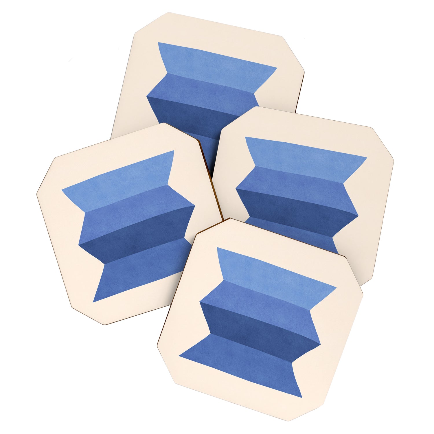 Geometric Vase - Blue Navy  Coaster Gallery Image 1