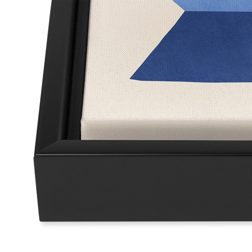 Geometric Vase - Blue Navy  Framed Canvas Print Gallery Image 3