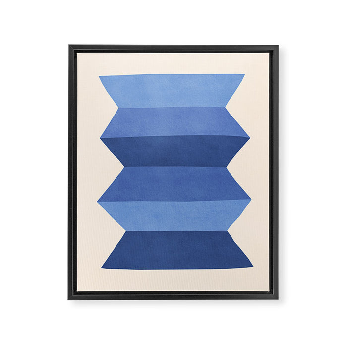 Geometric Vase - Blue Navy  Framed Canvas Print Gallery Image 1