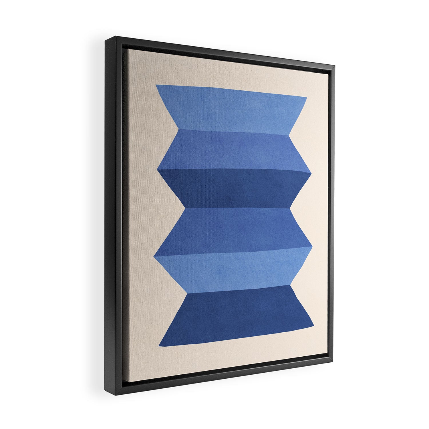 Geometric Vase - Blue Navy  Framed Canvas Print Gallery Image 2