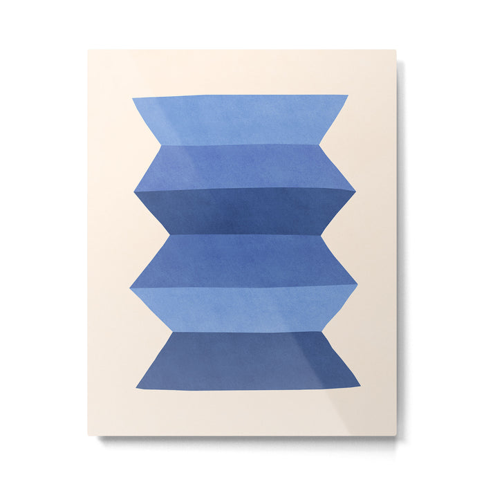 Geometric Vase - Blue Navy  Metal Print Gallery Image 1