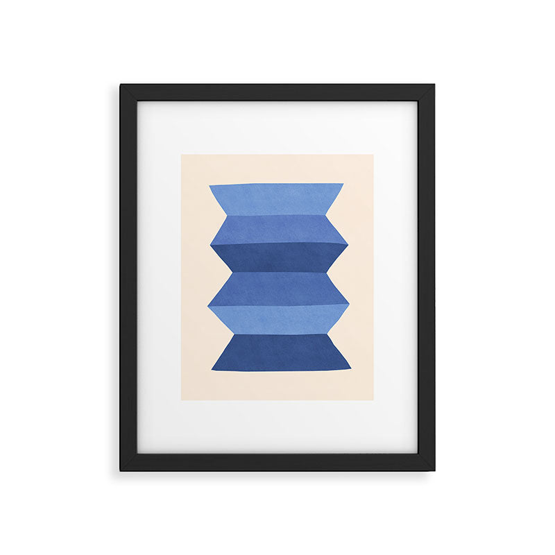 Geometric Vase - Blue Navy  Framed Art Print Gallery Image 5
