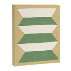 Geometric Vase - Green on Beige Canvas Print Gallery Image 6
