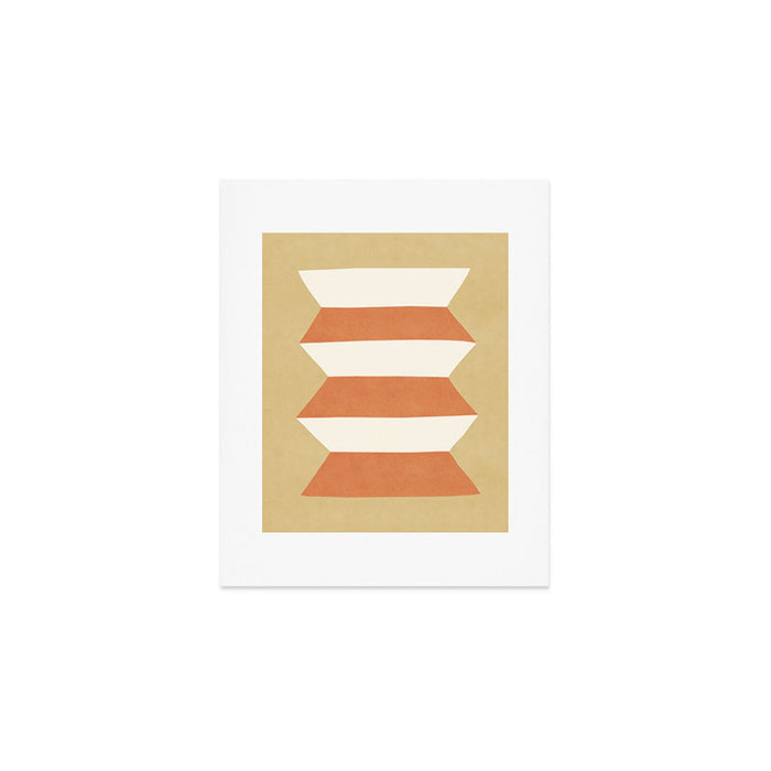 Geometric Vase - Orange Gold  Art Print Gallery Image 1