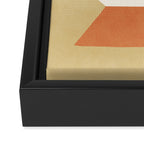 Geometric Vase - Orange Gold  Framed Canvas Print Gallery Image 3
