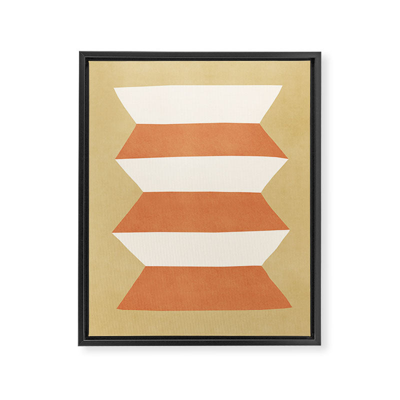 Geometric Vase - Orange Gold  Framed Canvas Print Gallery Image 6