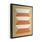 Geometric Vase - Orange Gold  Framed Canvas Print Gallery Image 2