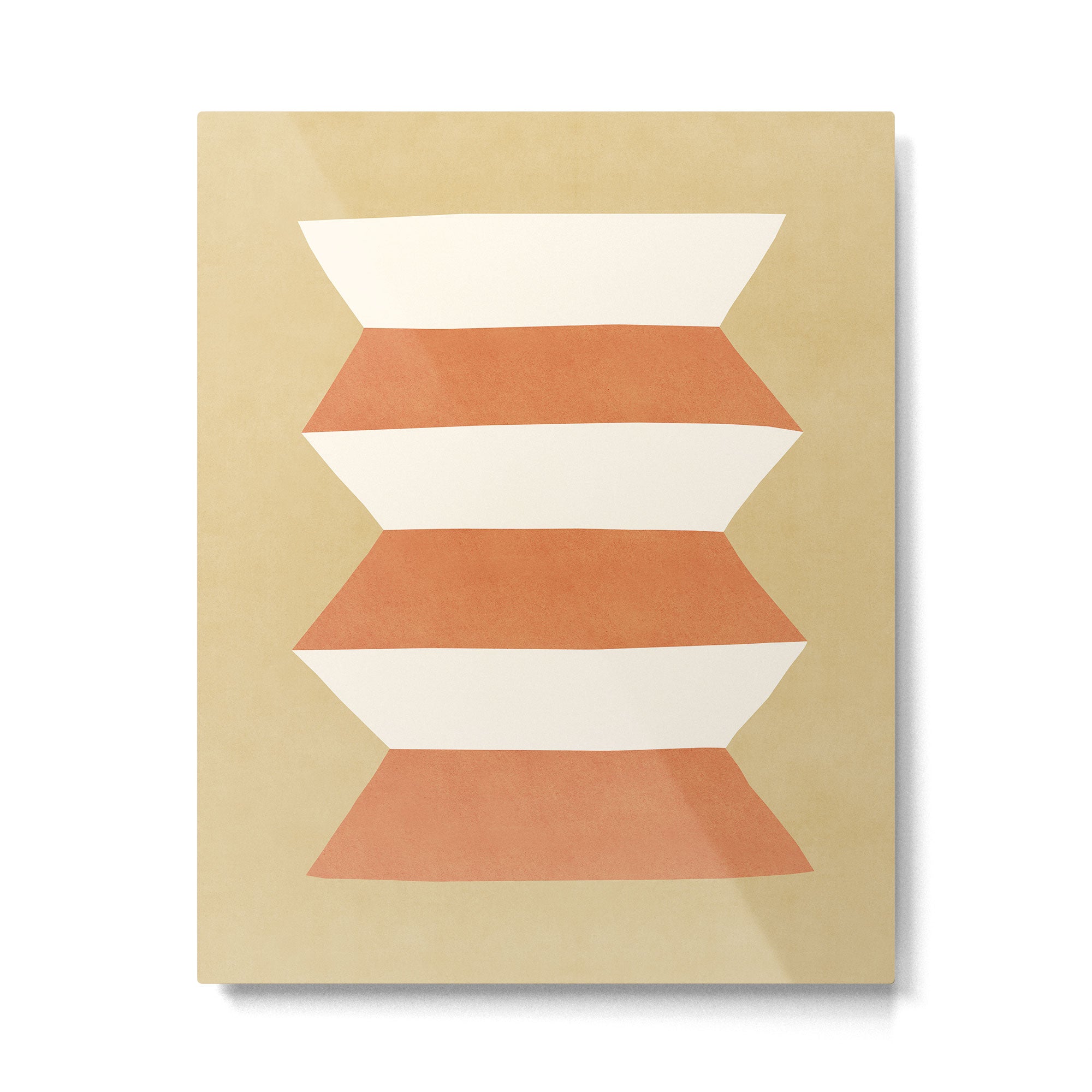 Geometric Vase - Orange Gold  Metal Print Gallery Image 4