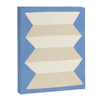 Geometric Vase - White Ivory on Light Blue Canvas Print Gallery Image 6