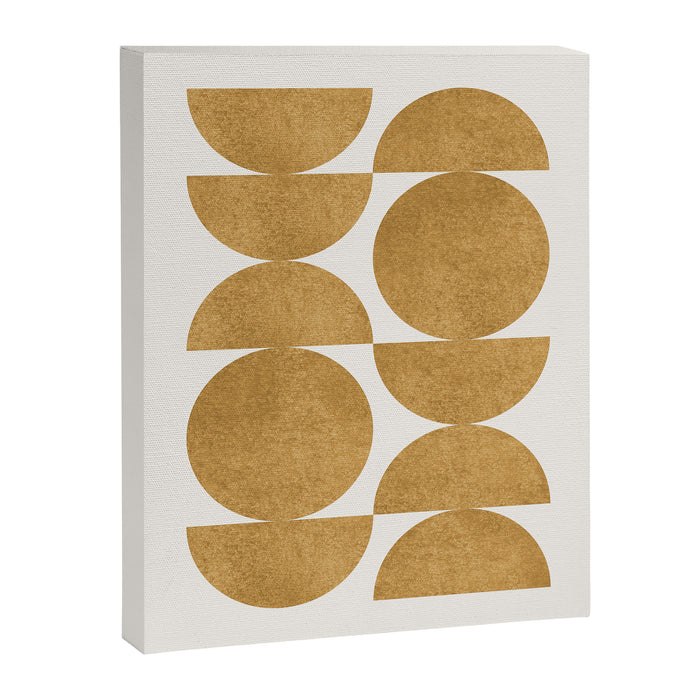 Gold Retro Scandinavian - Mid Century Modern Canvas Print Gallery Image 1