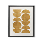 Gold Retro Scandinavian - Mid Century Modern Framed Canvas Print Gallery Image 6