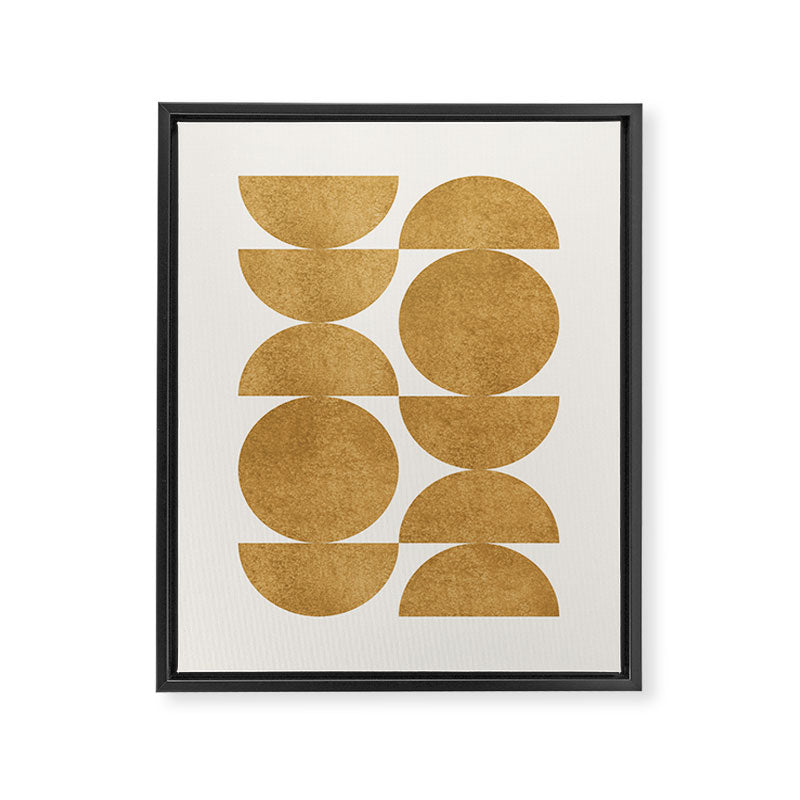 Gold Retro Scandinavian - Mid Century Modern Framed Canvas Print Gallery Image 6