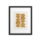 Gold Retro Scandinavian - Mid Century Modern Framed Art Print Gallery Image 5